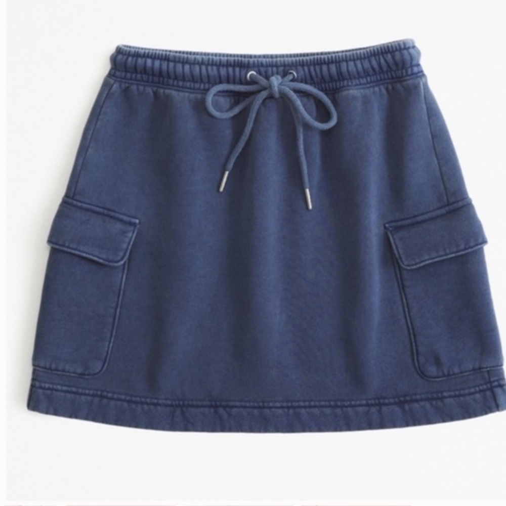 Abercrombie Fleece Cargo Skirt XS Blue